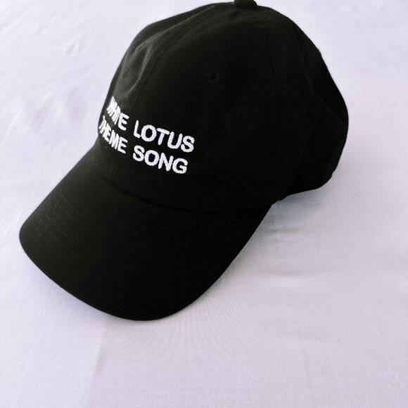 Intentionally Blank White Lotus Theme Song Slogan Hat SOLD OUT - Picture 3 of 5